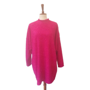 H&M Barbiecore Oversized Longsleeve Tunic, Dress, Size Medium